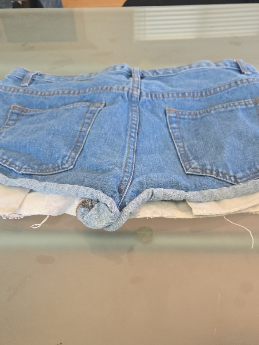 Denim American Flag Patchwork Women’s Shorts - Picture 5 of 7